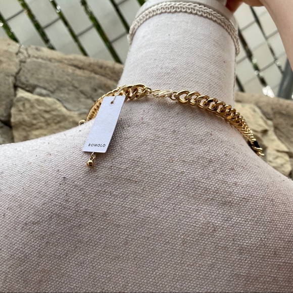 NWT Romolo gold/blue necklace casual - Picture 4 of 6